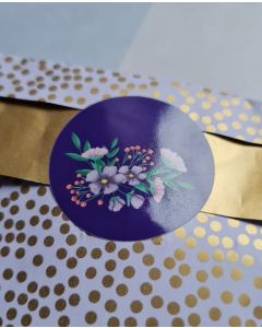 Stickers bloemen paars