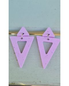 Oorbel lila driehoek